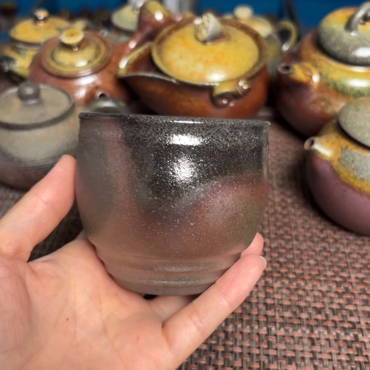 茶杯紫砂媚*冷色缸抔