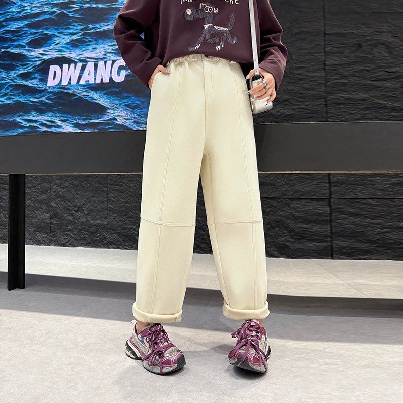 大码女装休闲裤宽松130斤到260斤胖mm腿粗屁股大显瘦哈伦裤冬季款