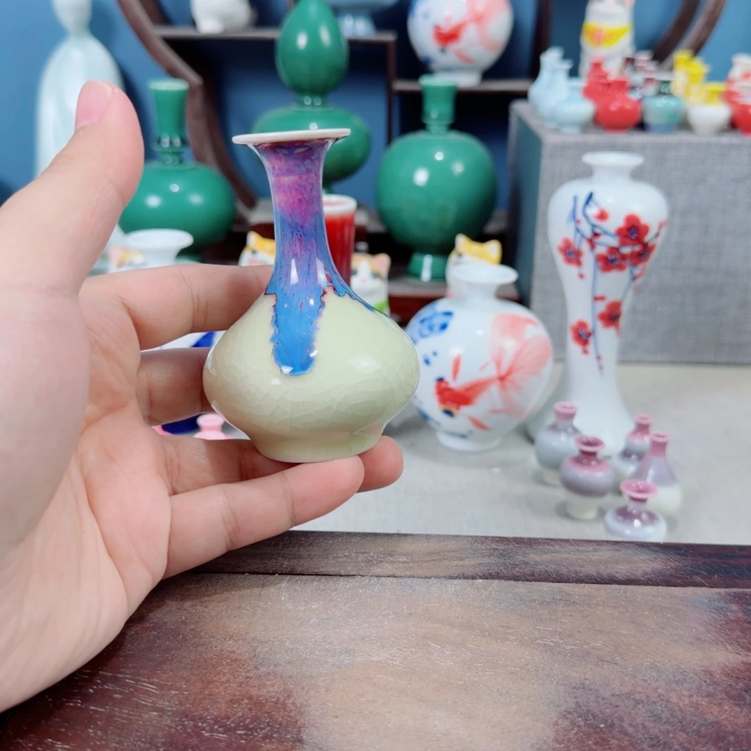 陶瓷手工小花器摆件