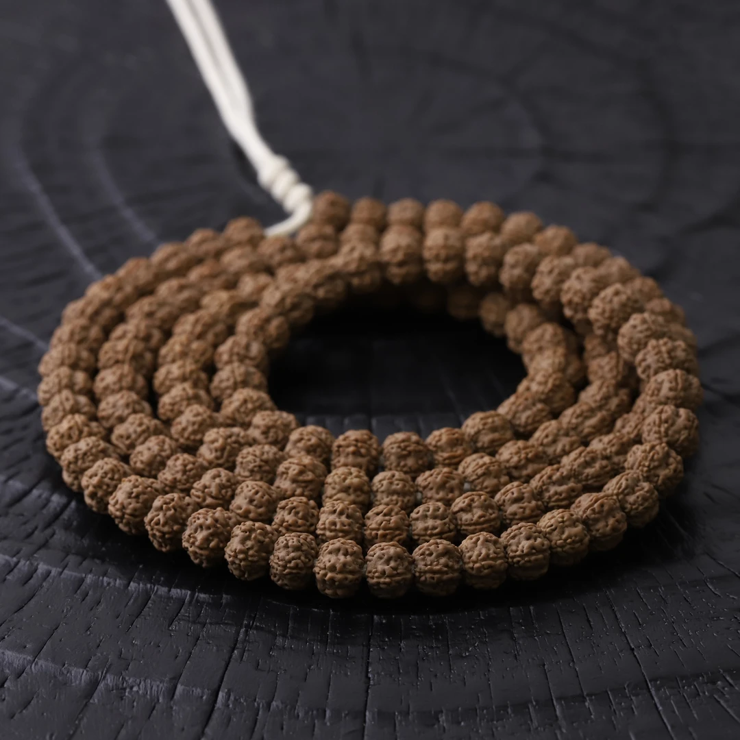 S8469【定制小花王】精配老树梅花双龙小金刚菩提108文玩手串