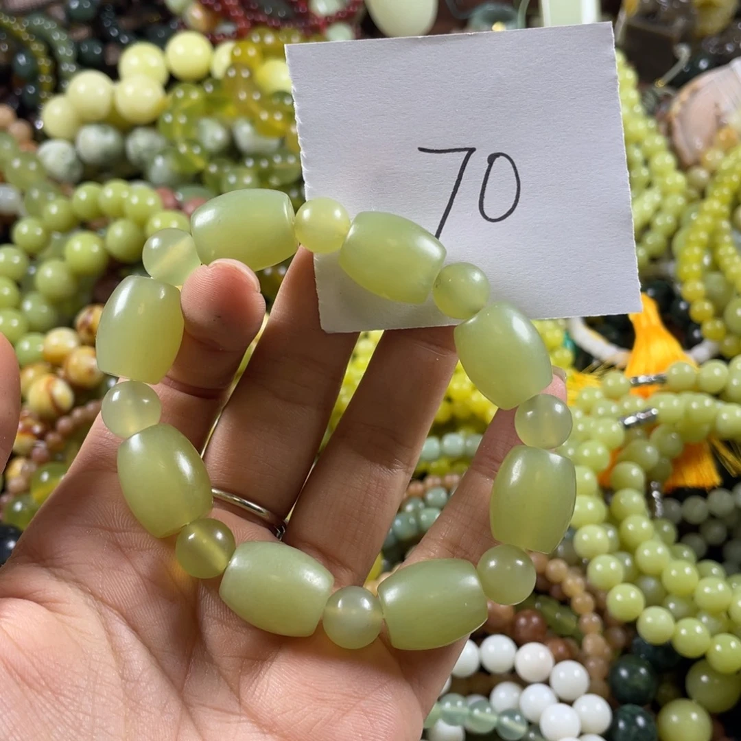 蛇纹石玉未镶嵌手链