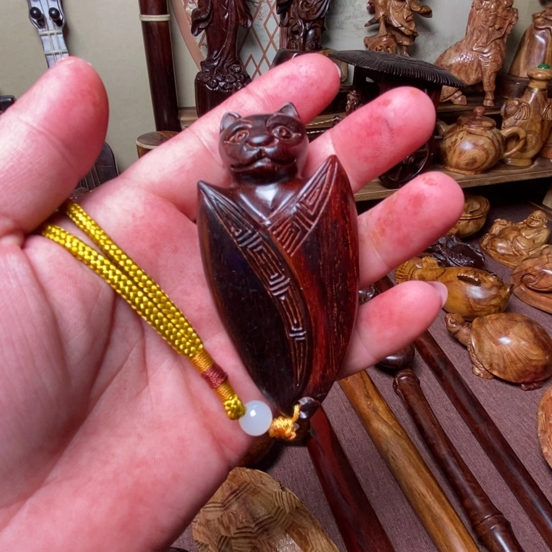 小叶紫檀印度小叶紫檀蝙蝠挂件