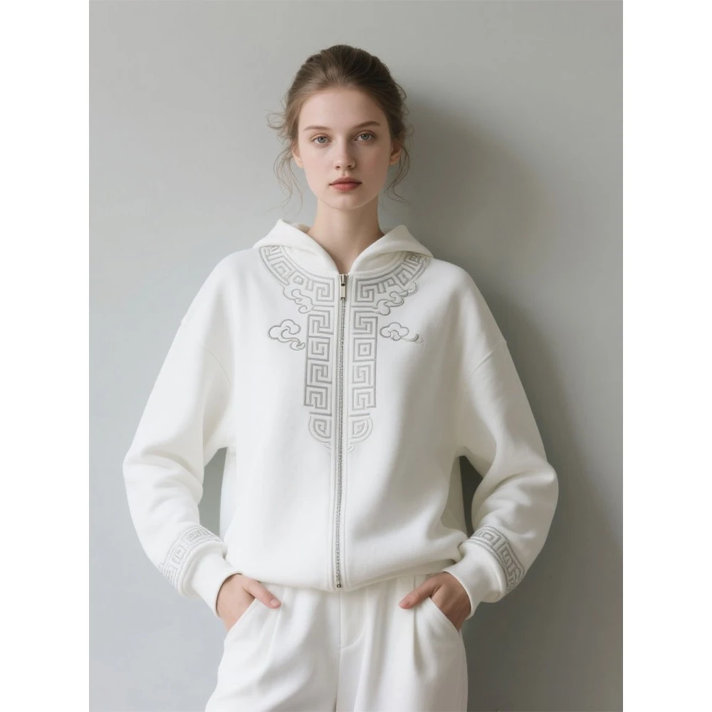 新中式女装国风套装休闲运动宽松卫衣外套上衣裤子两件套2025新款