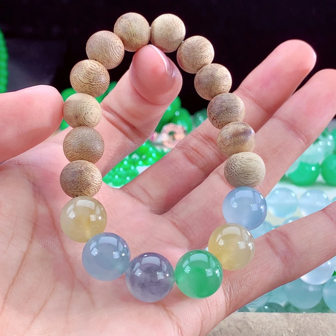 未镶嵌手串翡翠天然缅甸