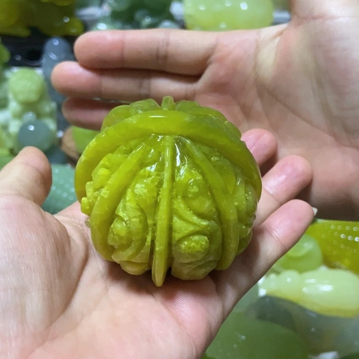 【闪购商品】未镶嵌蛇纹石玉把件王*平