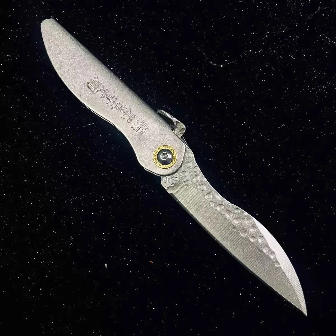 新款全钢折叠水果刀便携小刀锋利露营烧烤手把肉刀户外折刀