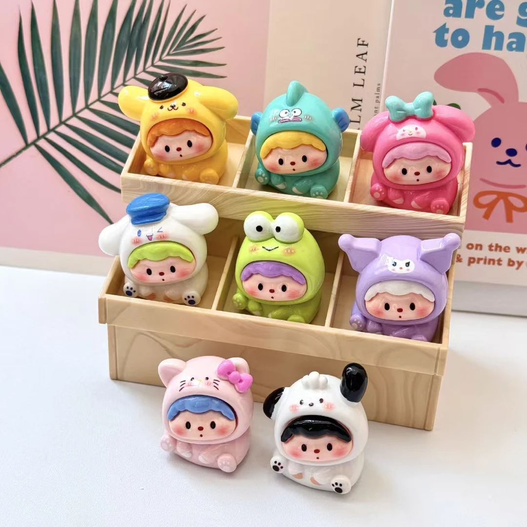 网红树脂实色歪歪三丽鸥摆件