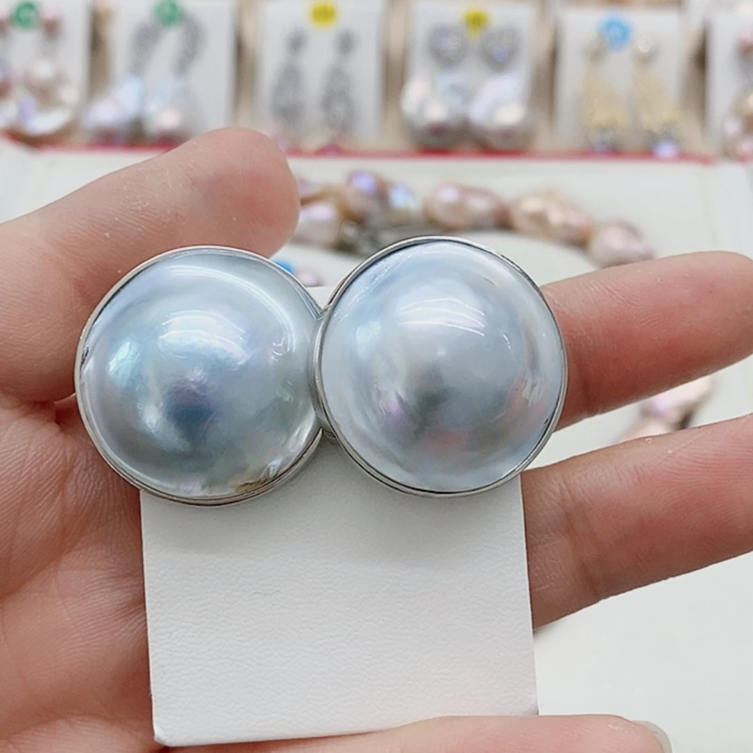 【闪购商品】淡水珍珠耳饰银S925镶嵌L****S