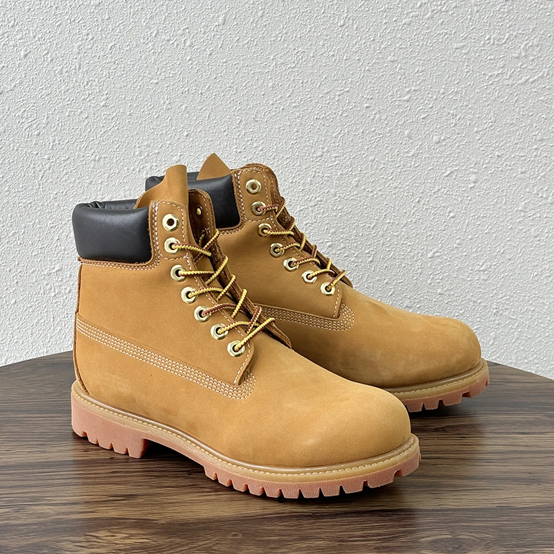 注塑工艺经典大黄靴男ins潮百搭休闲工装靴情侣马丁靴女10061复古