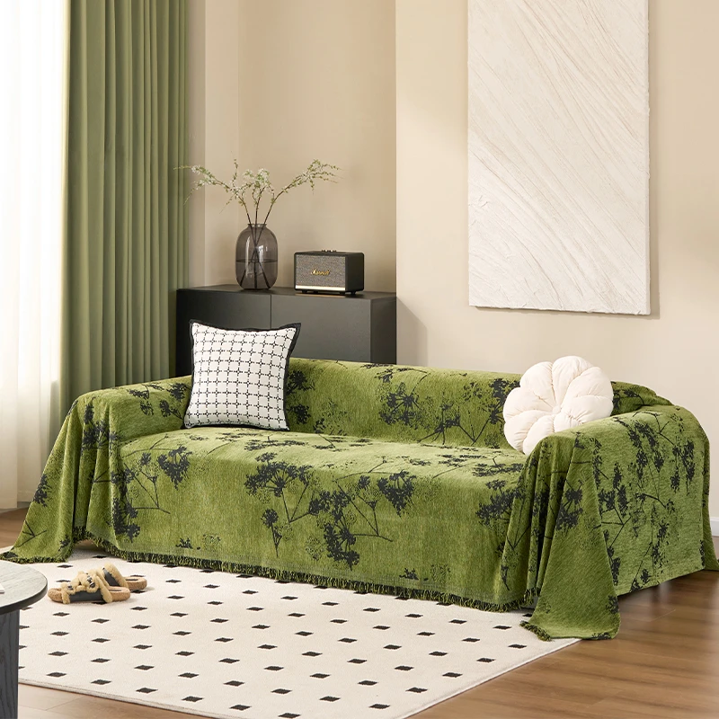 疏影防滑沙发盖巾四季通用沙发巾防滑全包沙发套罩防猫盖布巾防尘