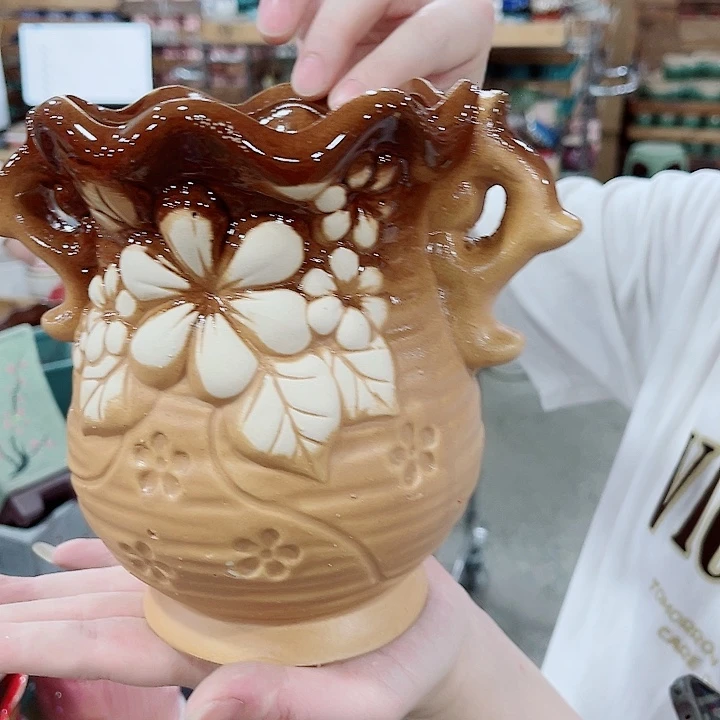 有孔，凑10元包邮陶瓷花盆发货！