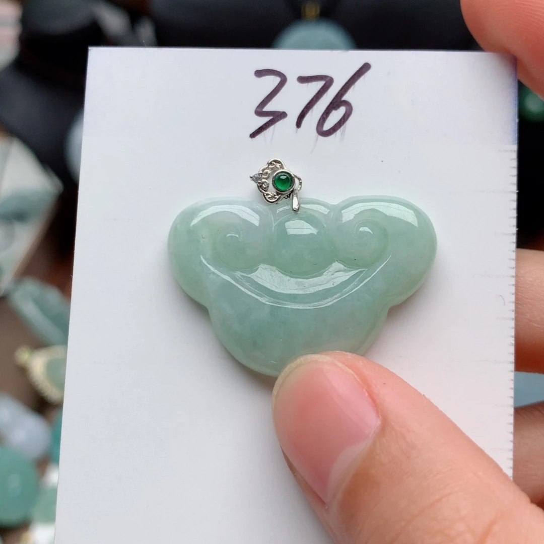 翡翠银S925镶嵌颈饰吊坠