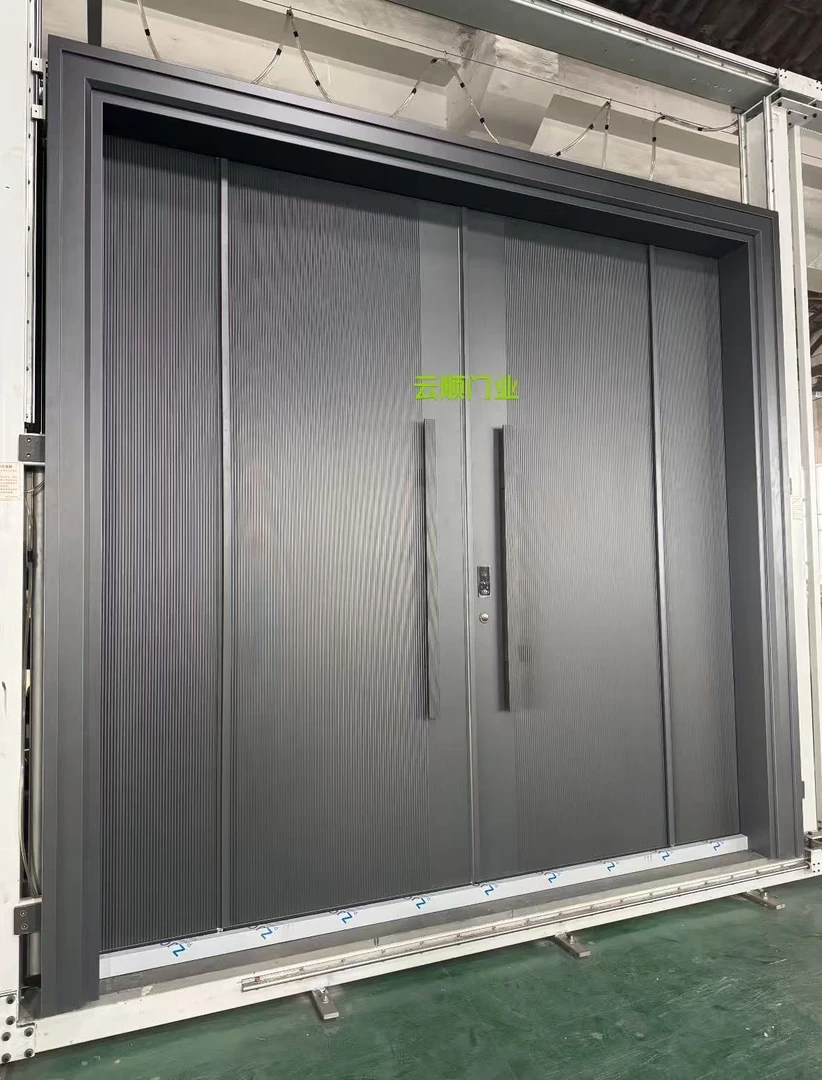 简约门头门柱农村自建房进户门铝镁合金铸铝门定制图册一本