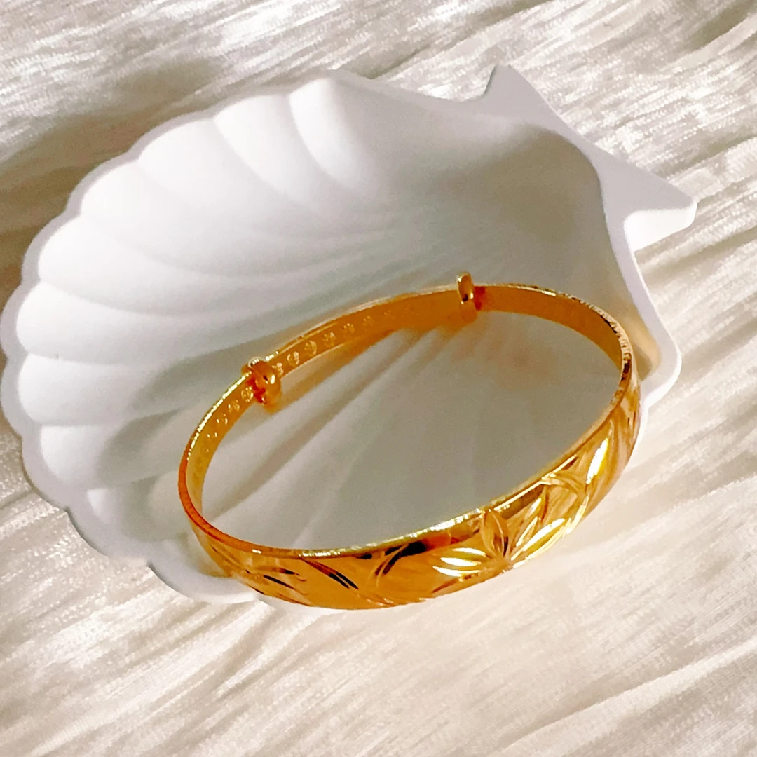 铜合金手镯 铜合金 KS-00672号 推拉印花手镯 大小可调节