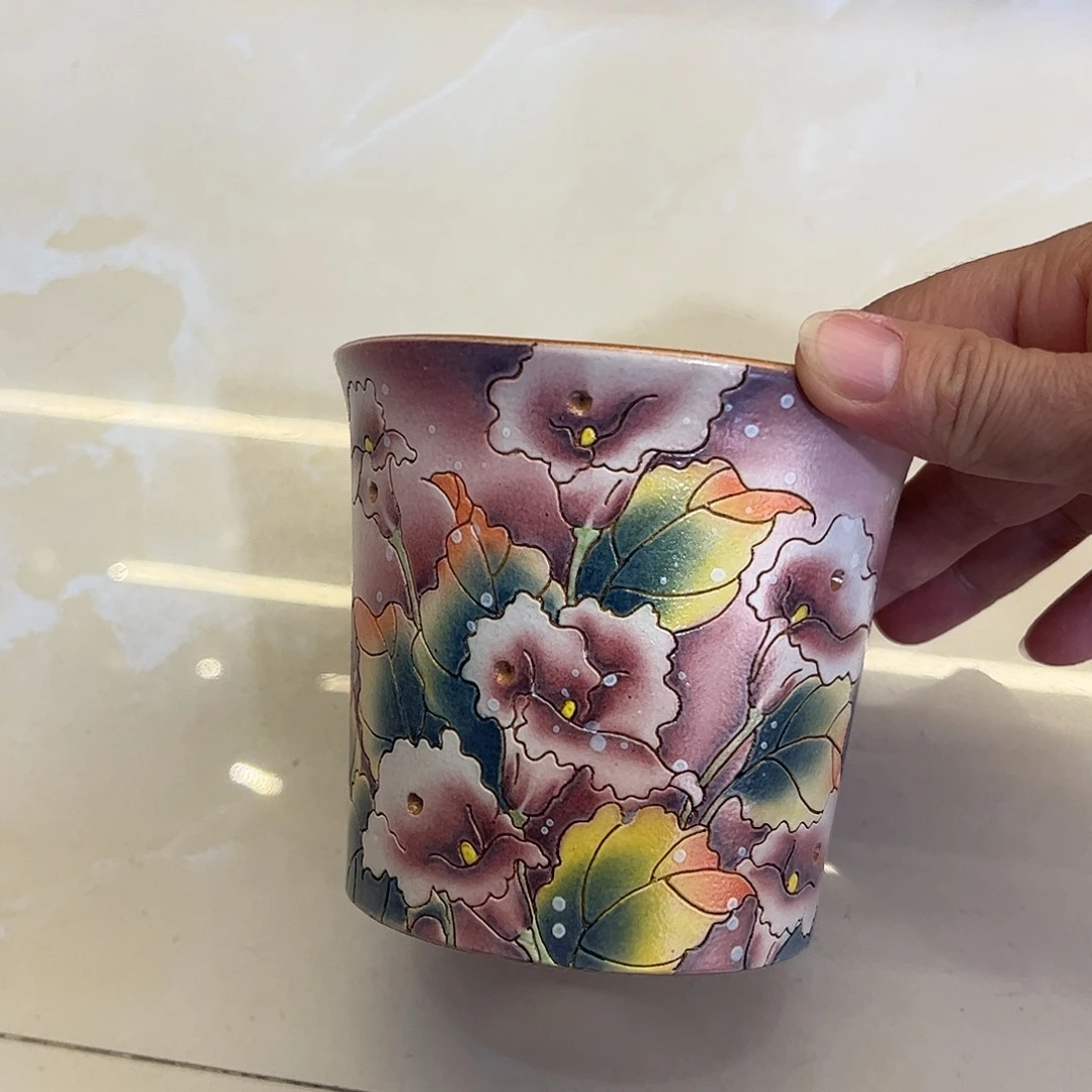 景德镇炫彩手绘景德镇陶瓷花盆