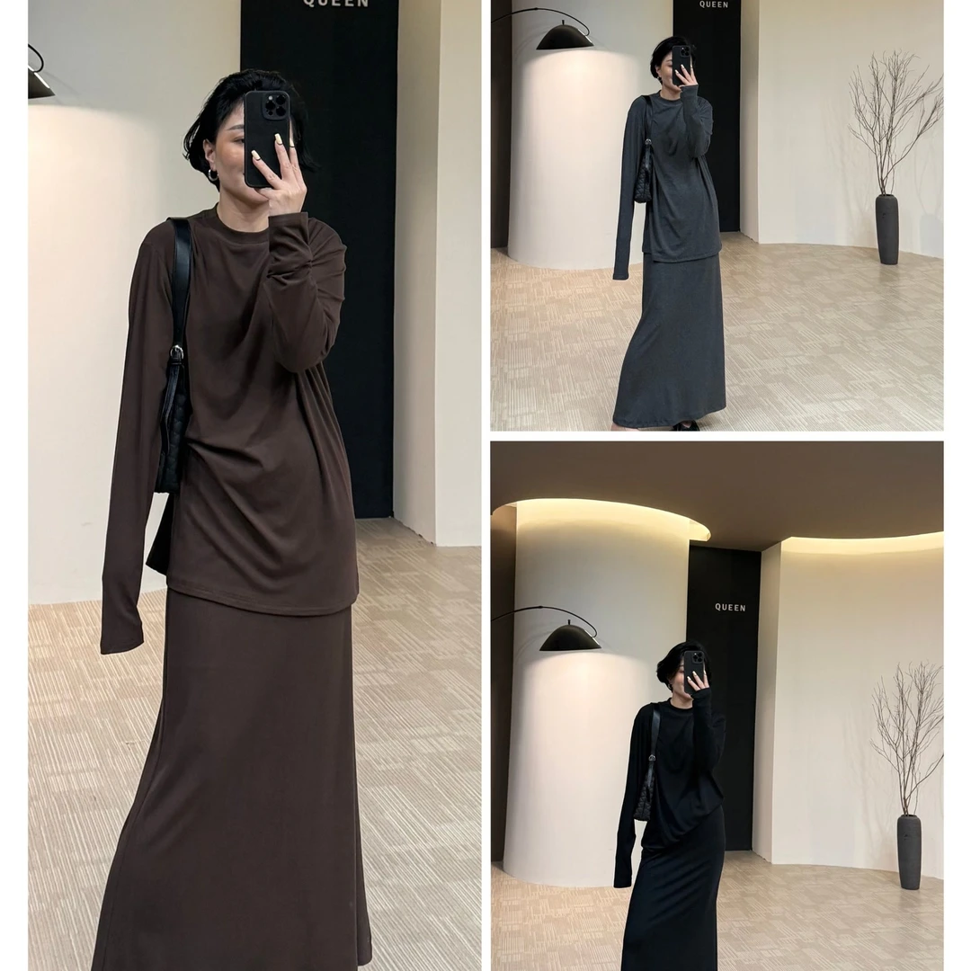 美丽定制极简显瘦百搭高弹套裙160斤以内（251150）