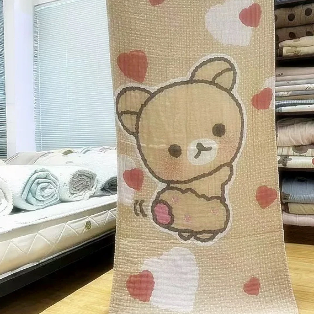 纯棉四层纱布卡通浴巾70*160微瑕～M063