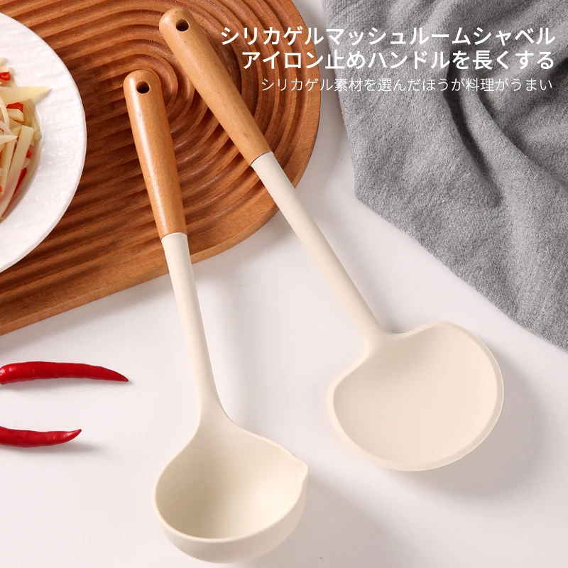 日本シリコ硅胶锅铲家用耐高温炒菜铲子厨房用具不粘锅专用