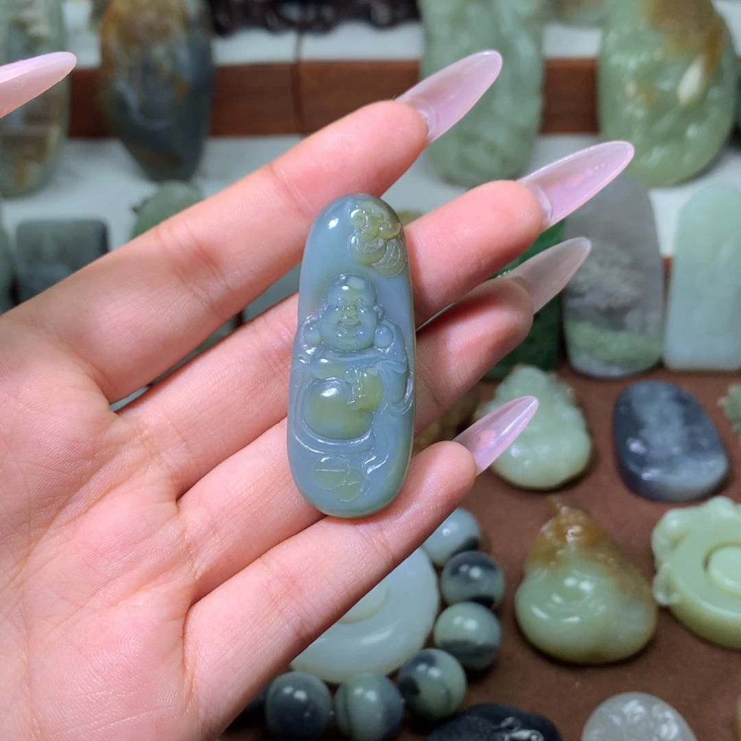 和田玉未镶嵌吊坠(不含链)