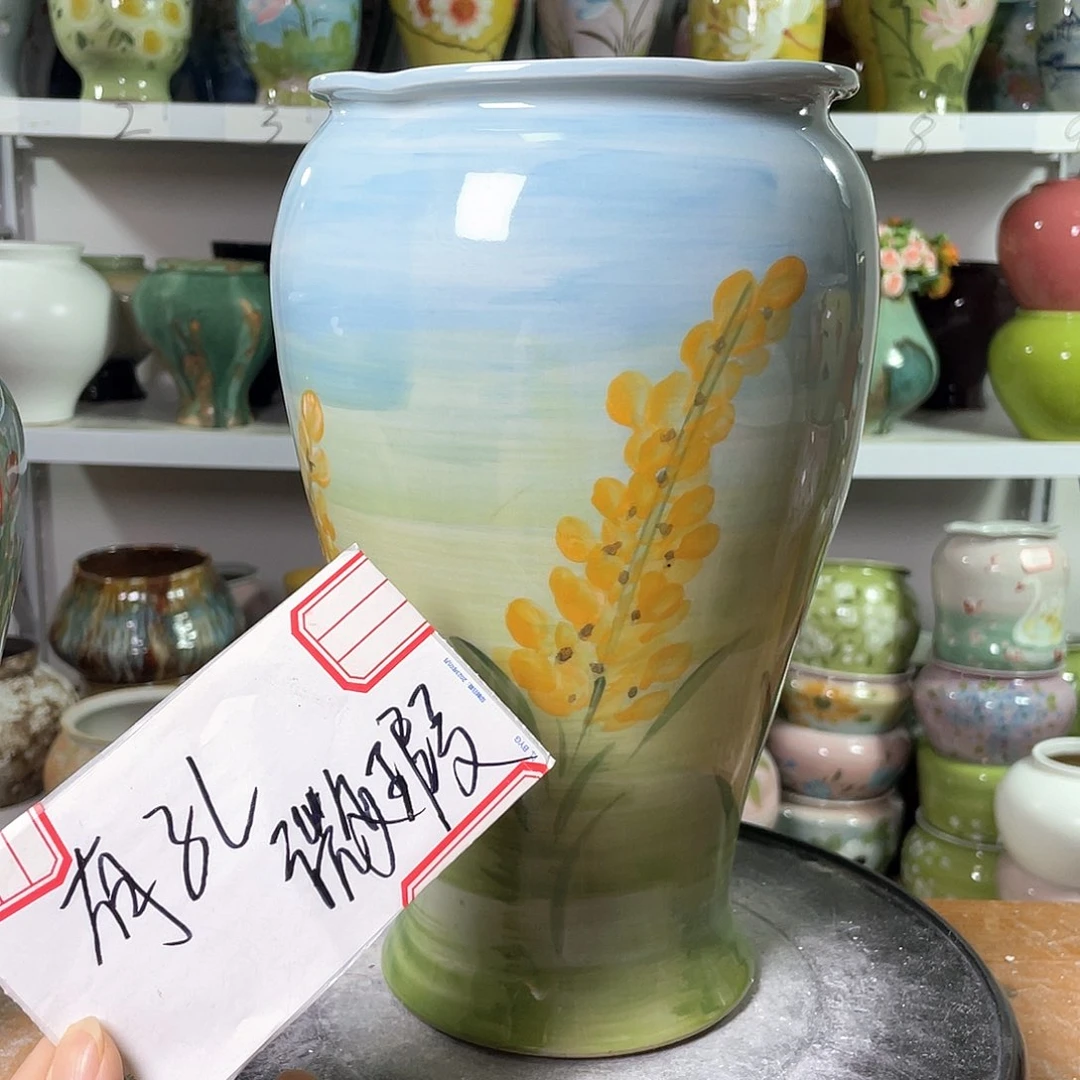 景德镇陶瓷花盆微瑕123