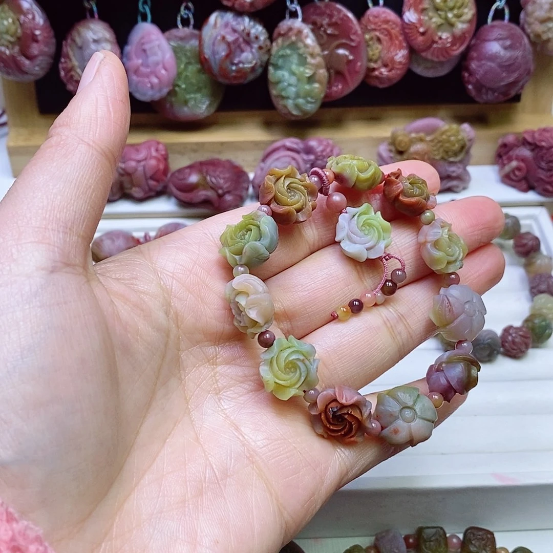玛瑙/玉髓盐源玛瑙手链未镶嵌