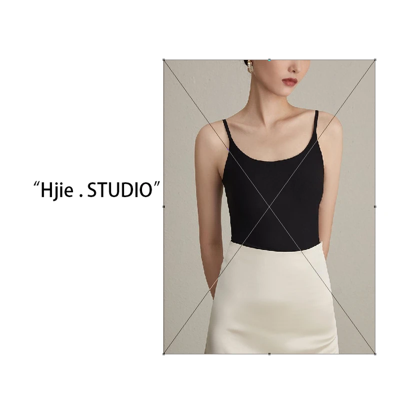 Hjie-【主播穿三年】春夏带胸垫锁骨高弹细肩带女士内搭x22101