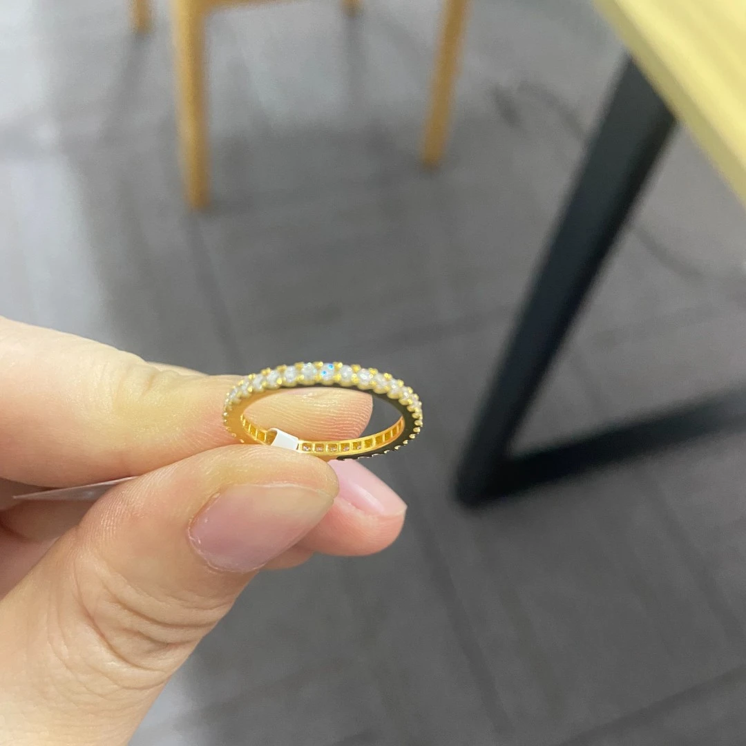 点钻满圈排戒戒指足金999