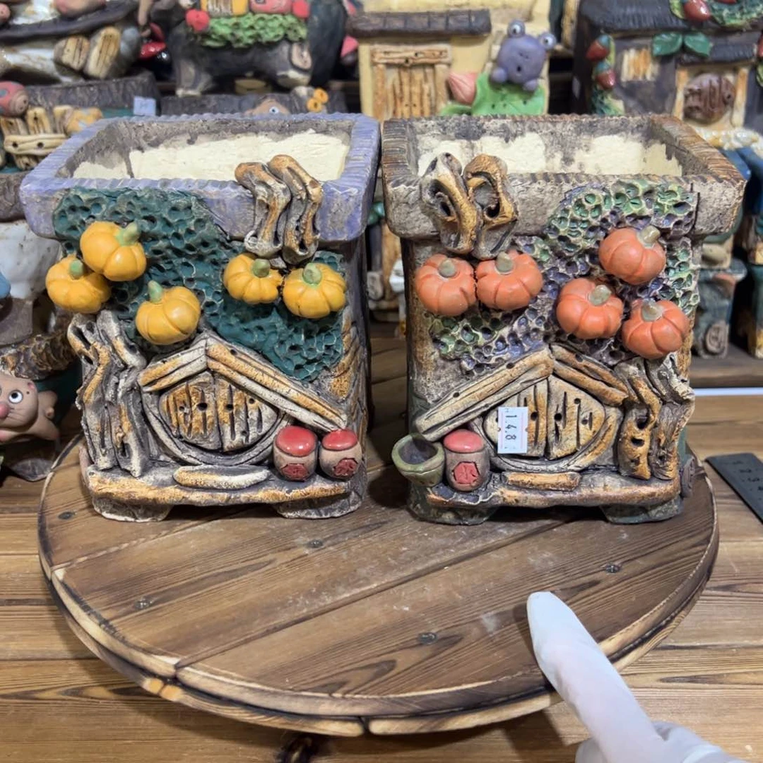 红陶爱**嘻哈多肉花盆