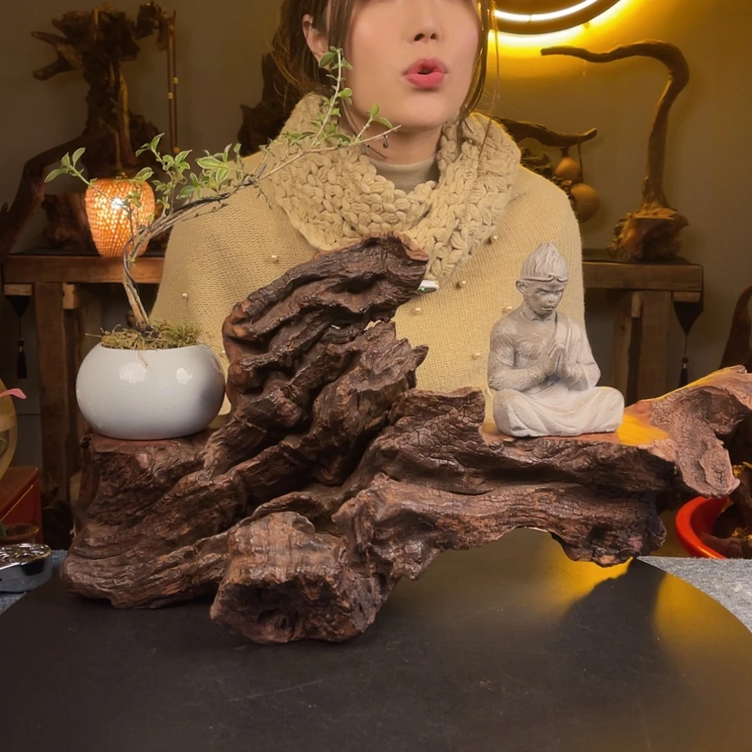 柚木5号紫柚木双平台摆件