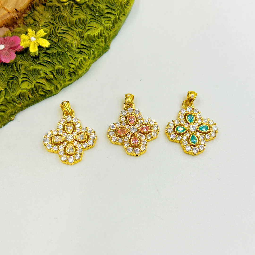 足金999 满镶四叶草吊坠 5D工艺A1（多样性发一件）