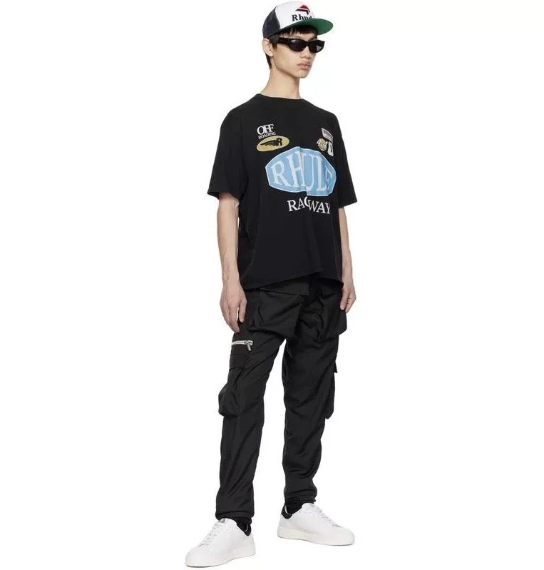 LLIT RHUDE潮牌OFF02美式短袖潮流男女同款t恤