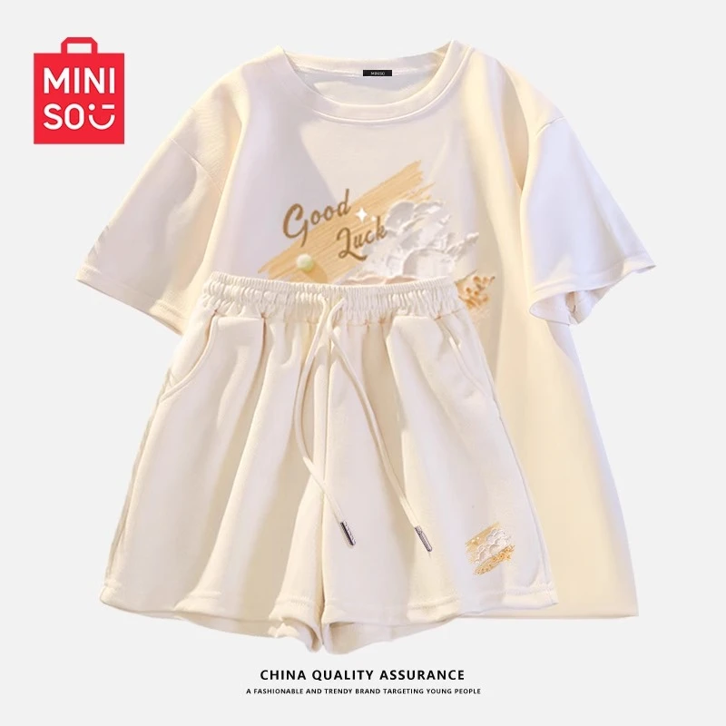 名创优品夏季套装女2025新款女士休闲运动服巨好看的两件套夏装潮