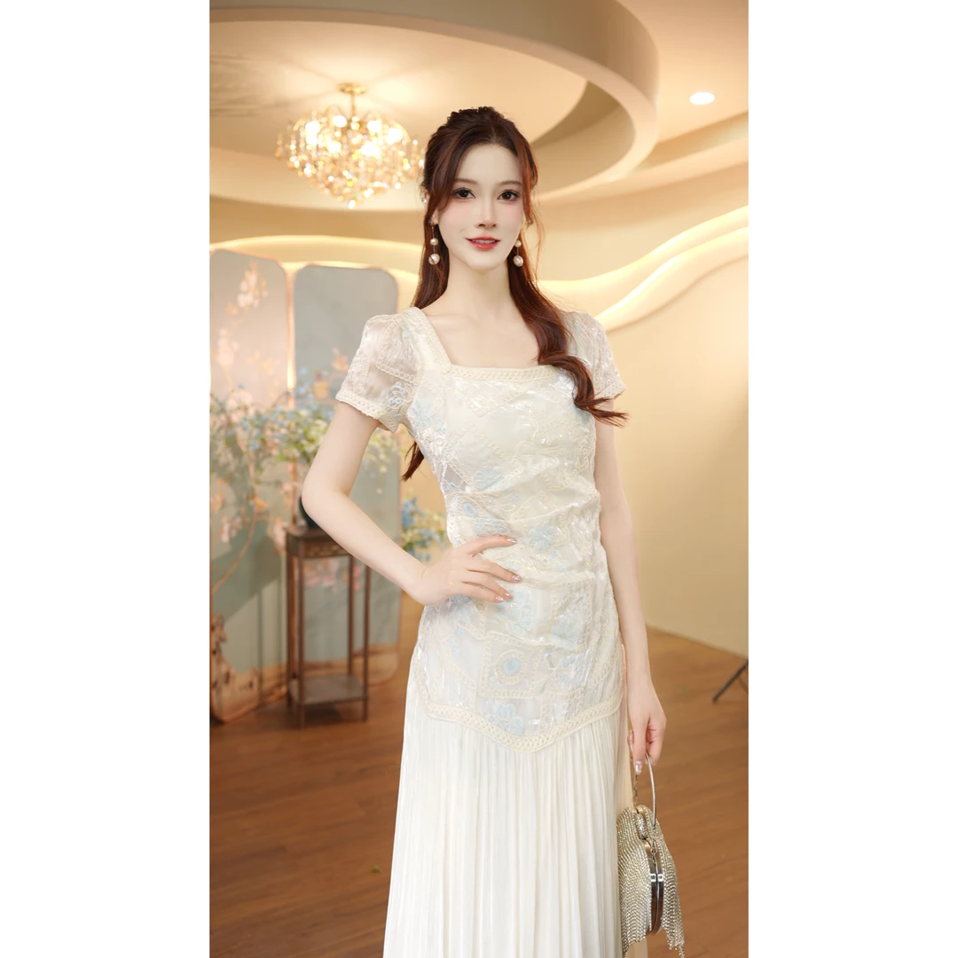 朱雪雪定制-1358（白玉簪）连衣裙P266