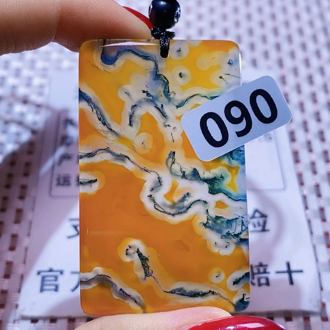 玛瑙/玉髓颈饰合金蓝**空