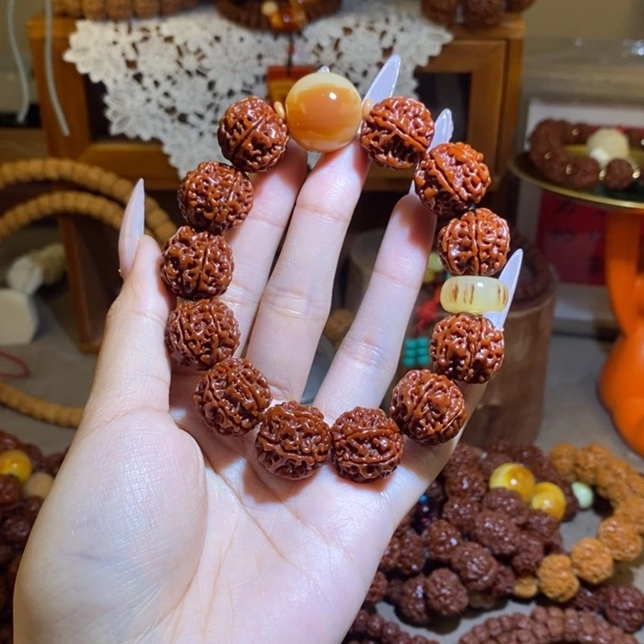 金刚菩提手串186玉华yjm灰扣