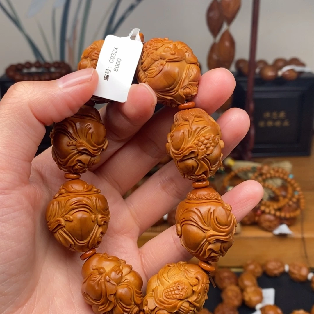 手串橄榄核顾志东老师八星报喜