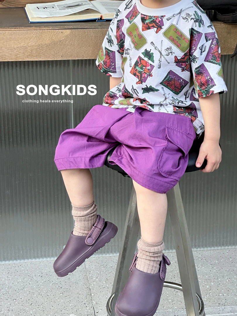 松韩屋男童工装短裤2025夏季薄款a类弹力裤 S4KB2580 7号