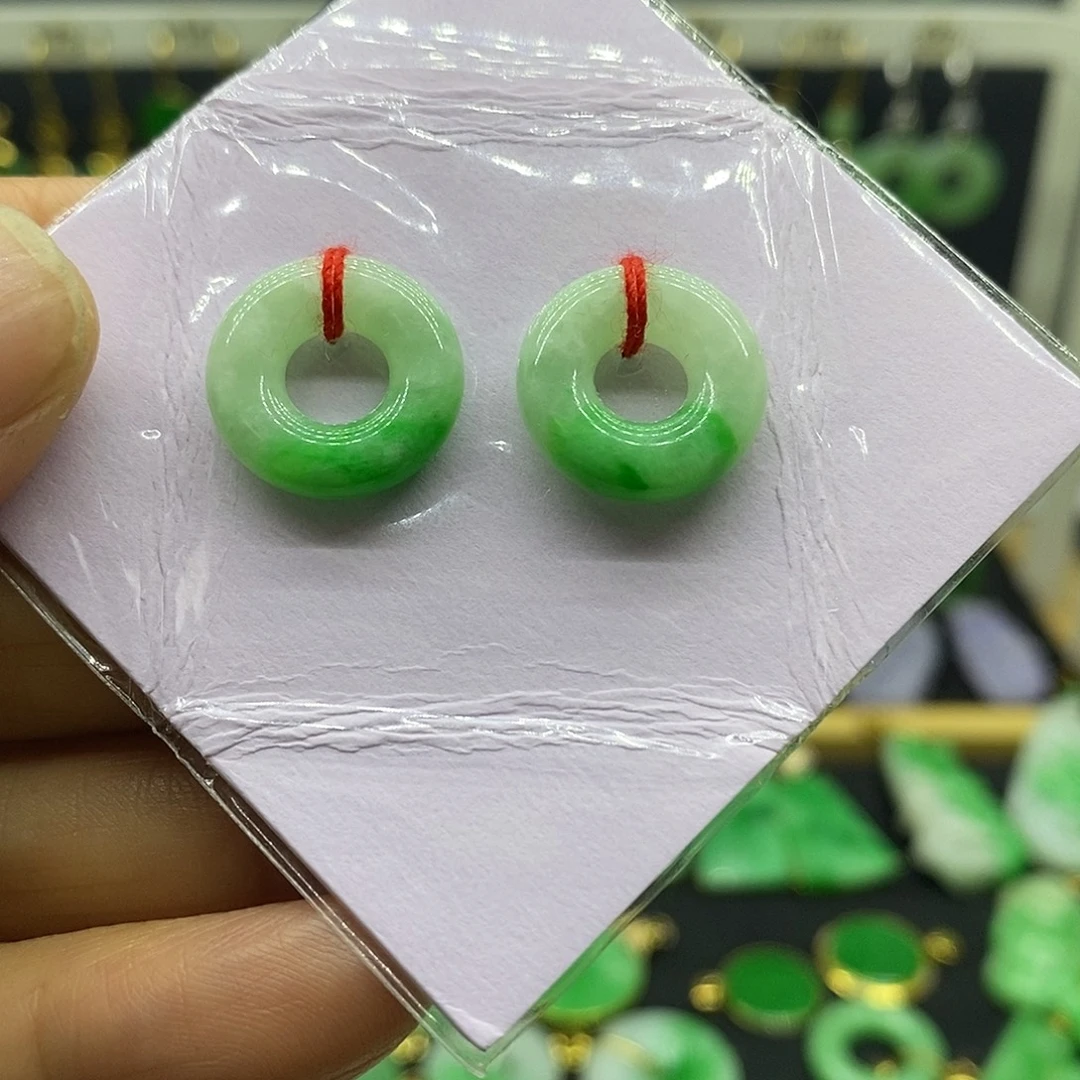 翡翠未镶嵌耳饰耳坠