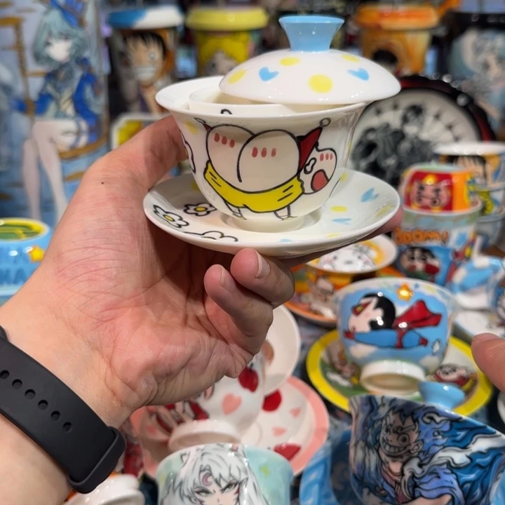 高温釉下彩纯手工手绘陶瓷