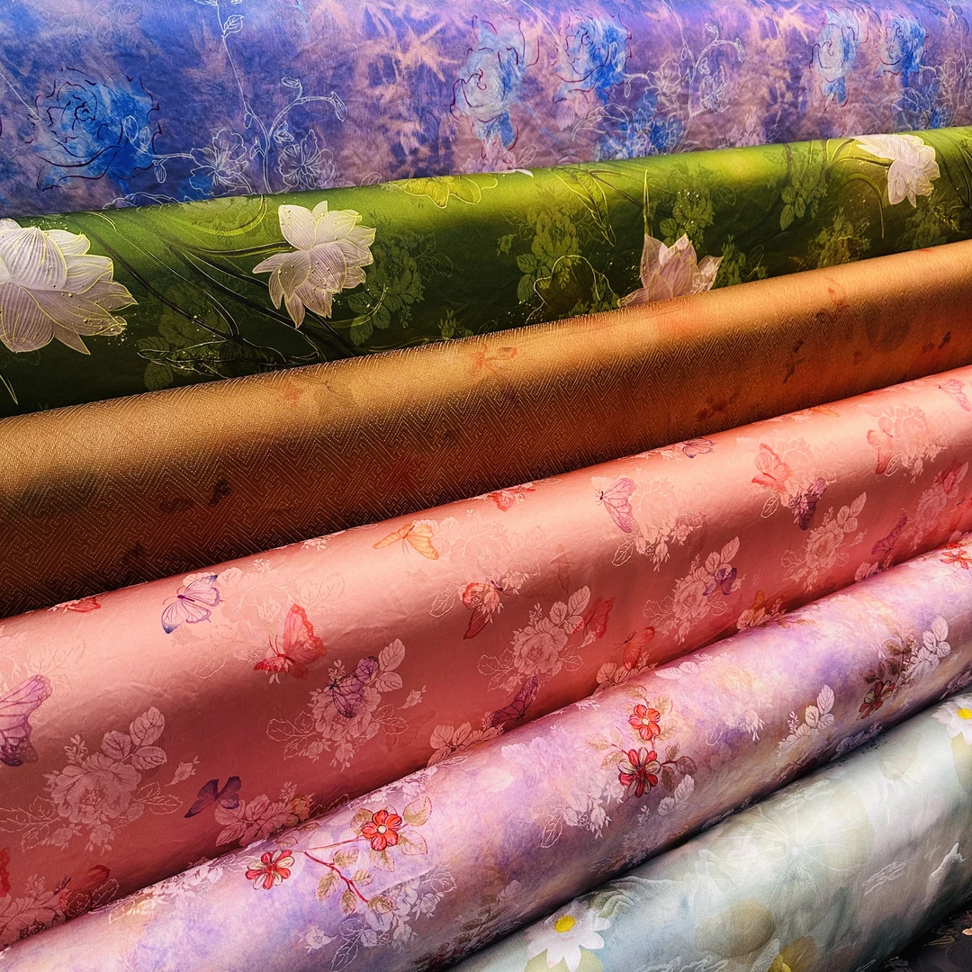 1号链接 红云纱花萝丝绸面料链接 不支持七天无理由