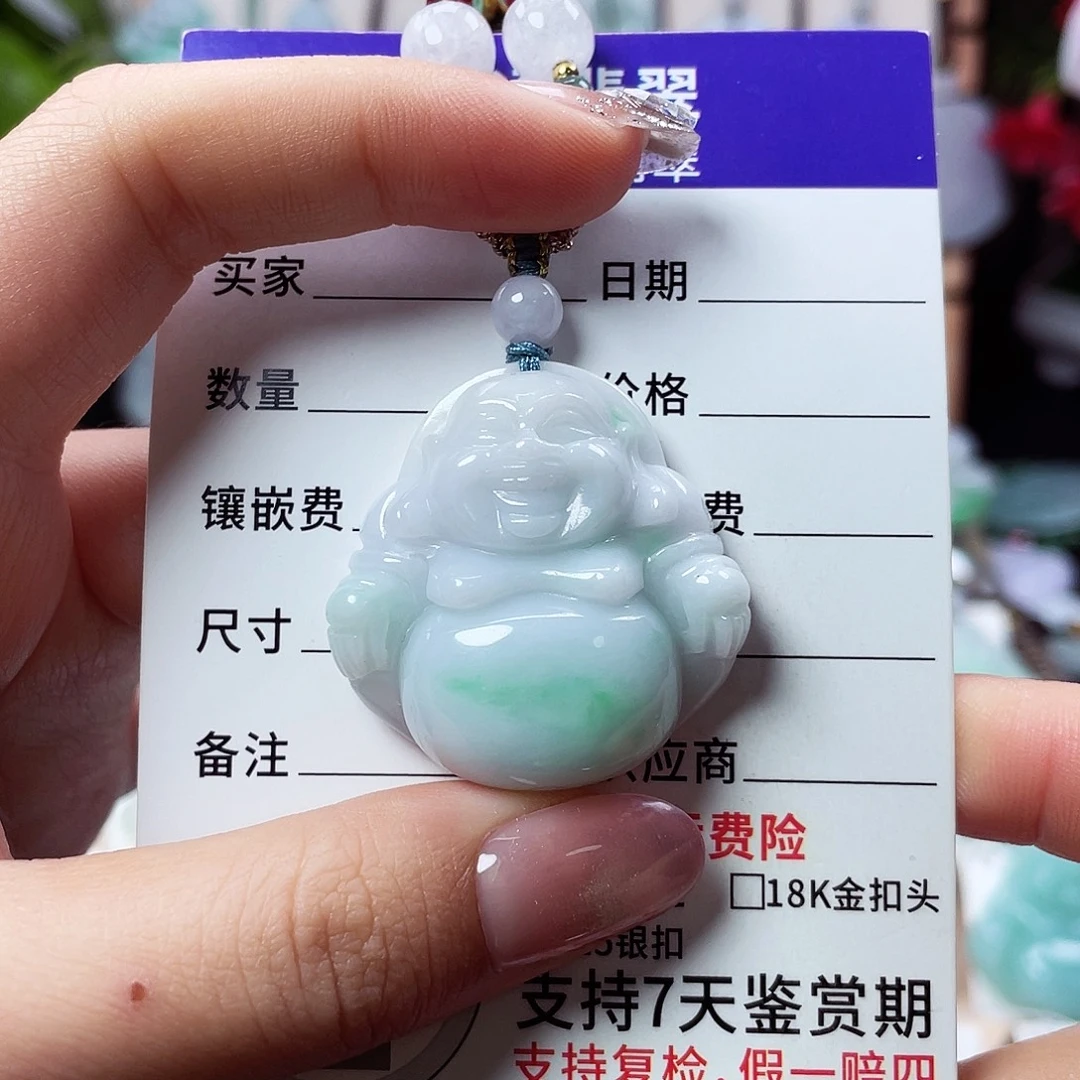 翡翠未镶嵌颈饰佛公19