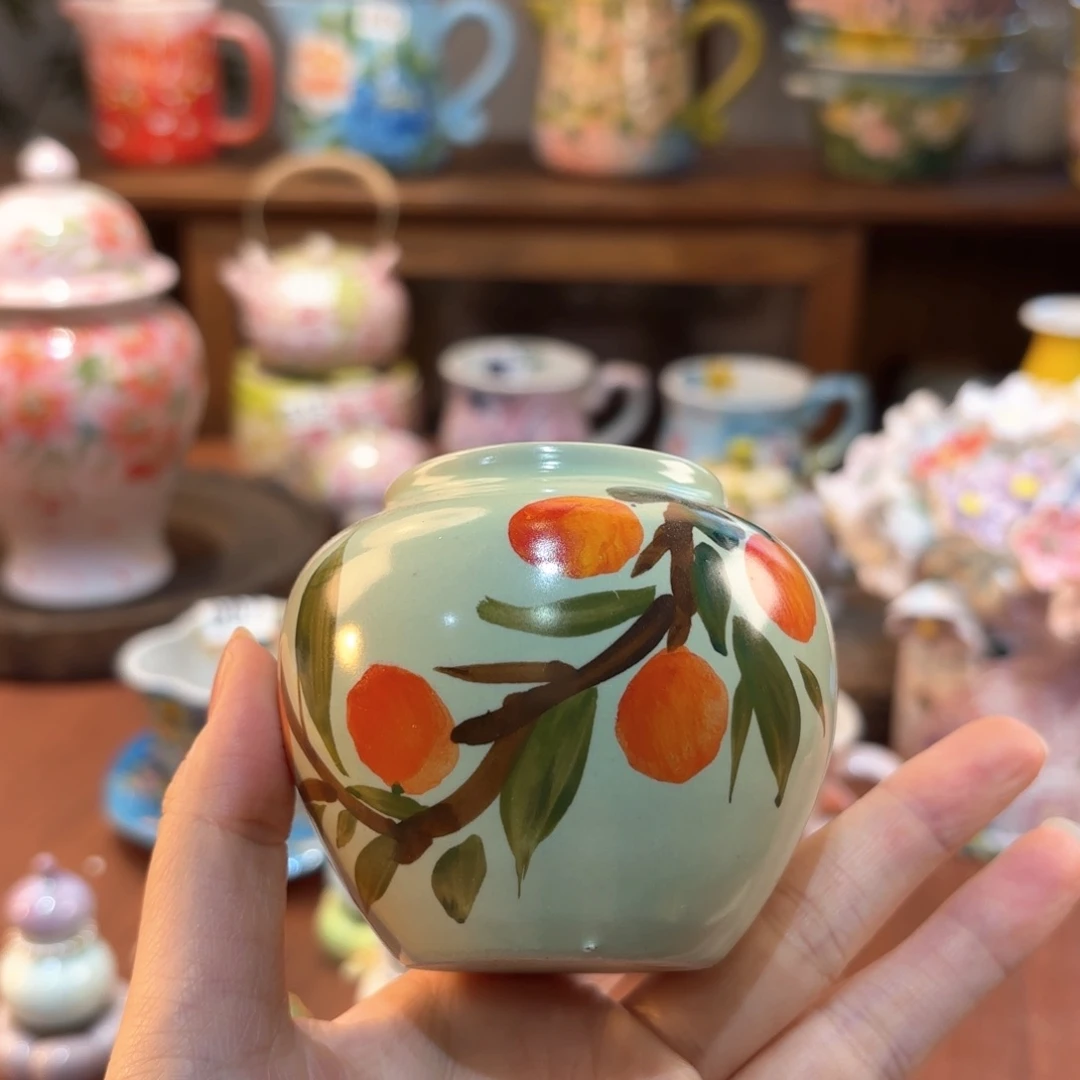景德镇手绘高温釉下彩陶瓷茶具