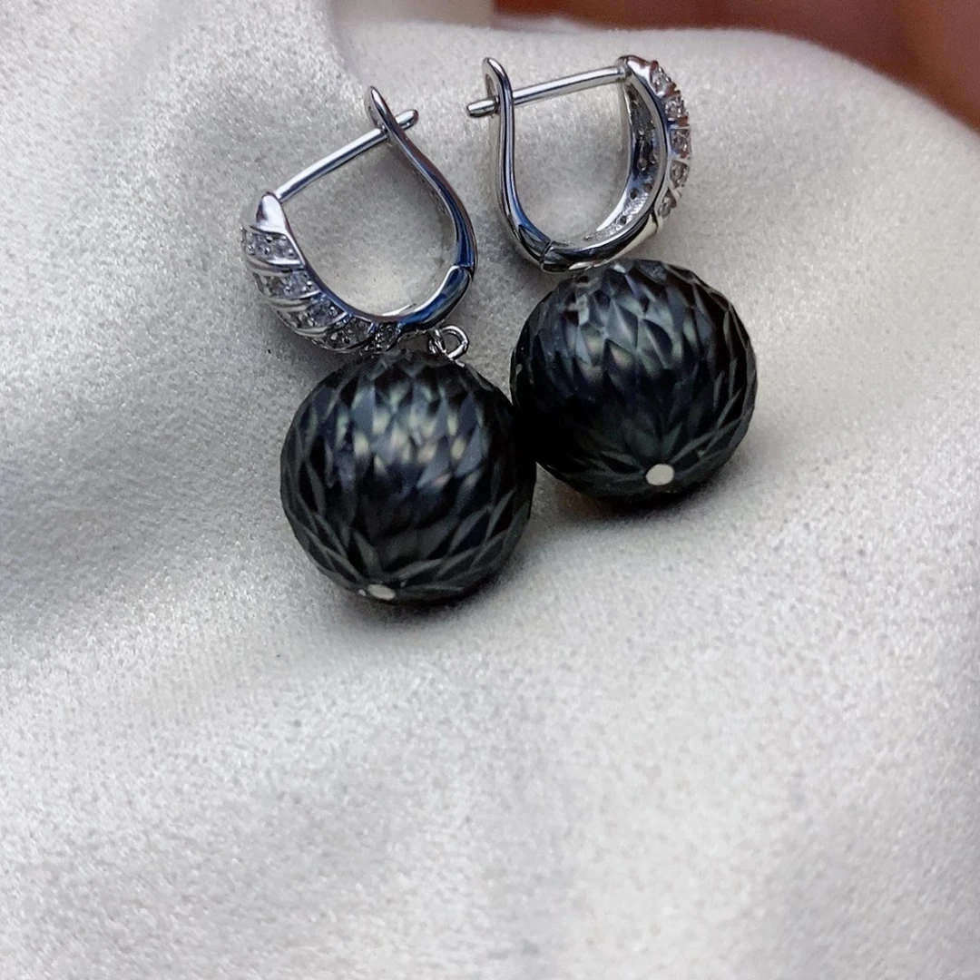 【闪购商品】海水珍珠耳饰银S925镶嵌89