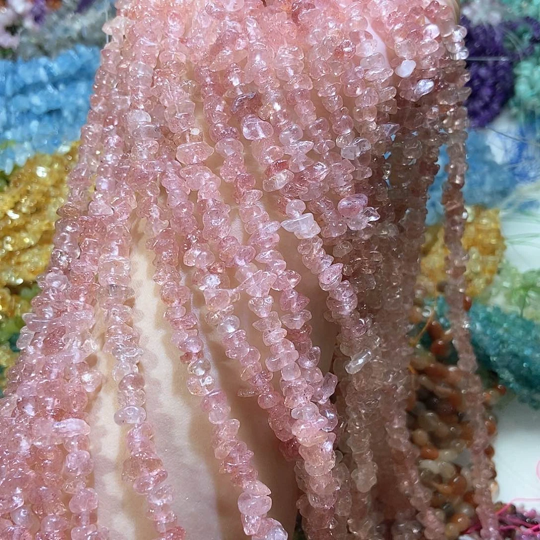水晶珠宝半成品未镶嵌草莓晶