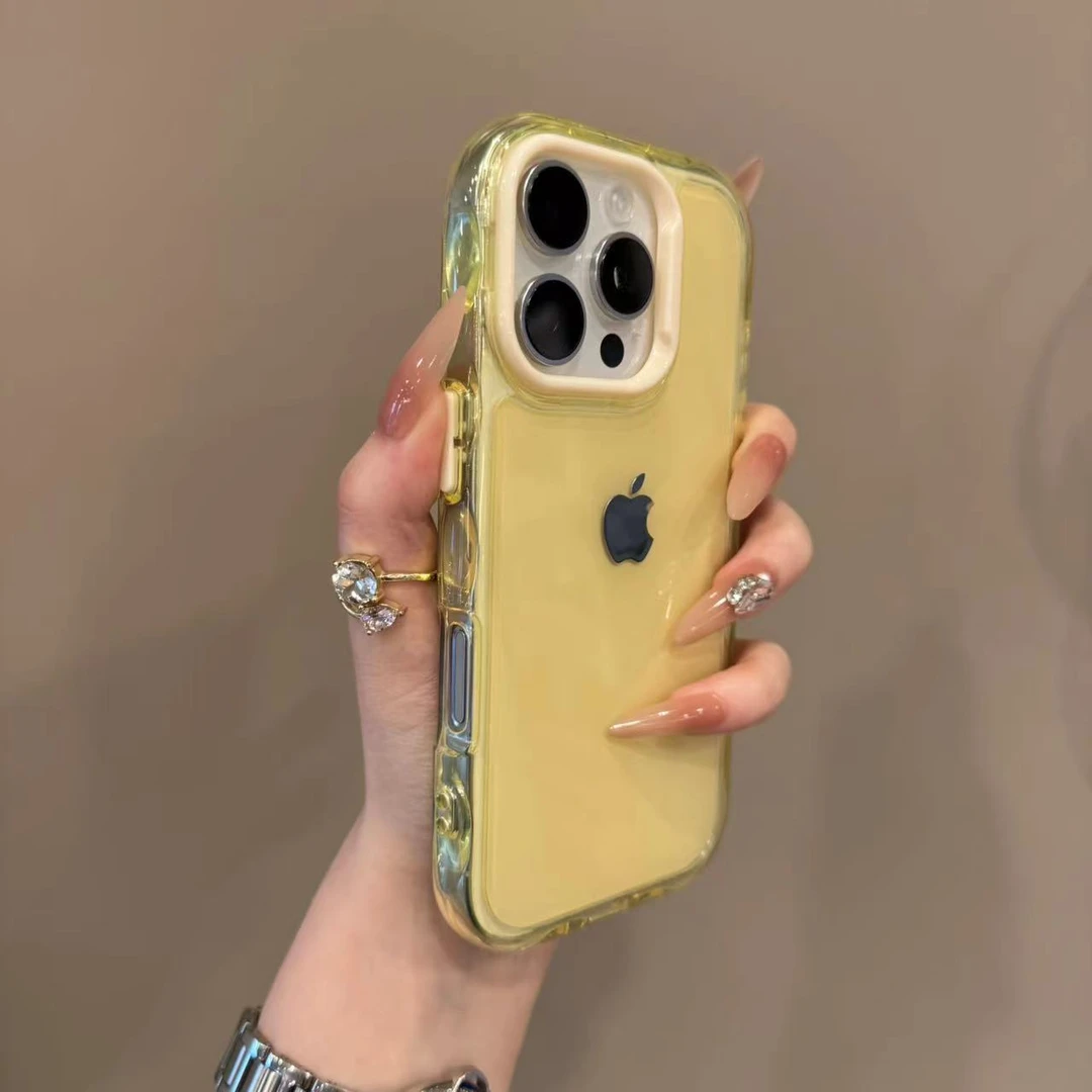 小众多巴胺果冻壳适用苹果16手机壳iPhone15promax韩风14清新绿13