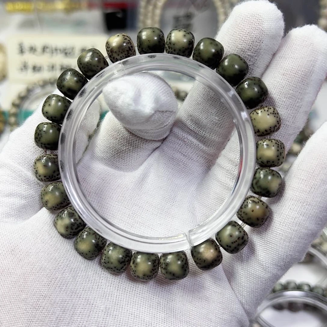 星月菩提手串10绿幽灵侧留白a22