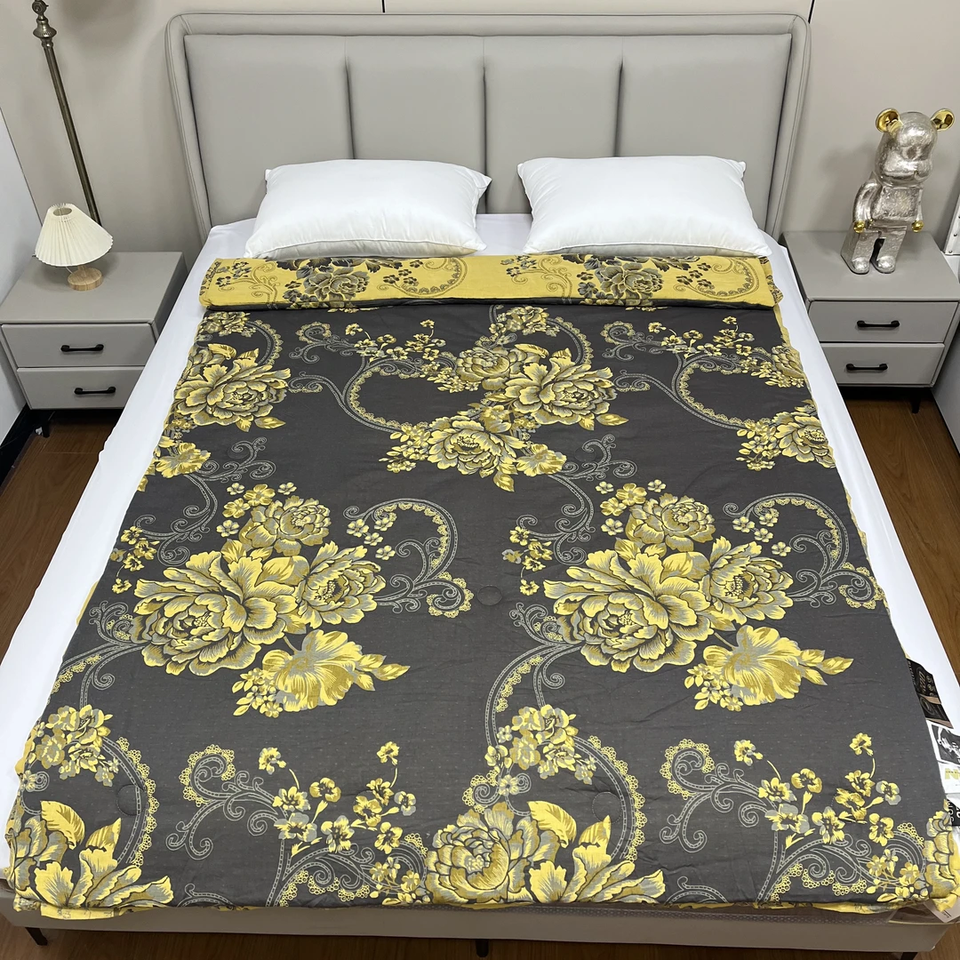 【黑金牡丹】1.5*2.0高端色织提花加厚秋冬被