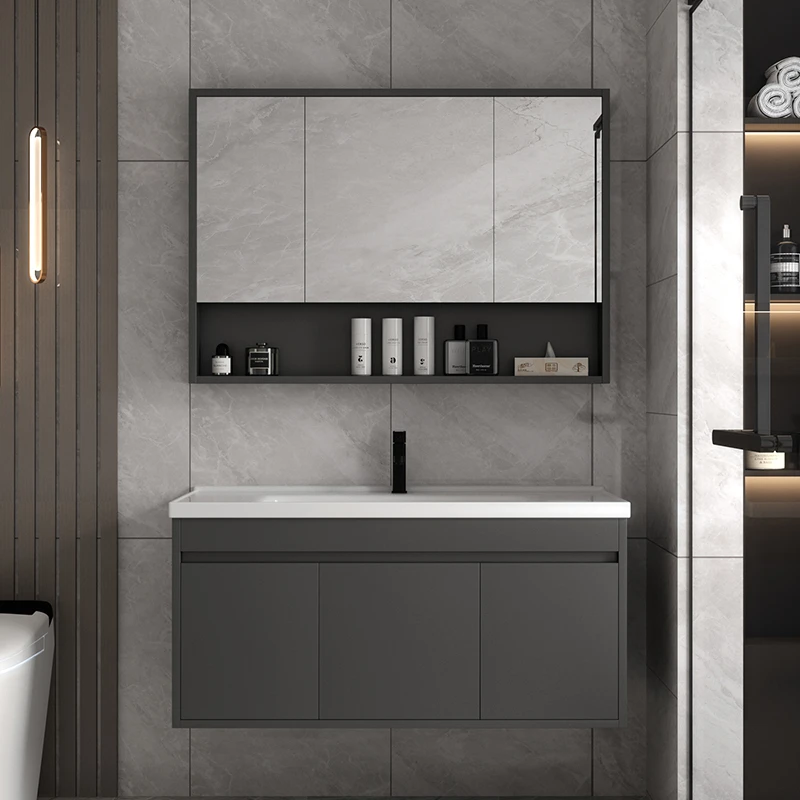 阿森莱X17智能轻奢浴室柜组合陶瓷一体盆卫生间洗漱台洗脸盆