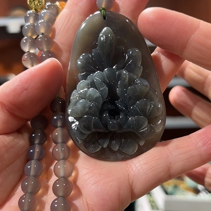 岫玉未镶嵌毛衣链