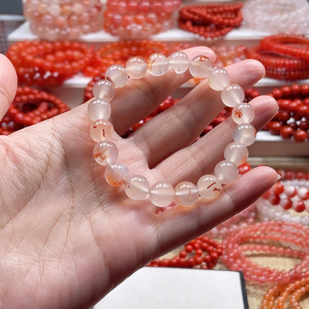南红玛瑙未镶嵌手链